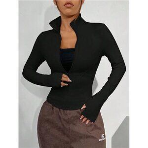 Black Knitted Anti-UV Jacket For Women